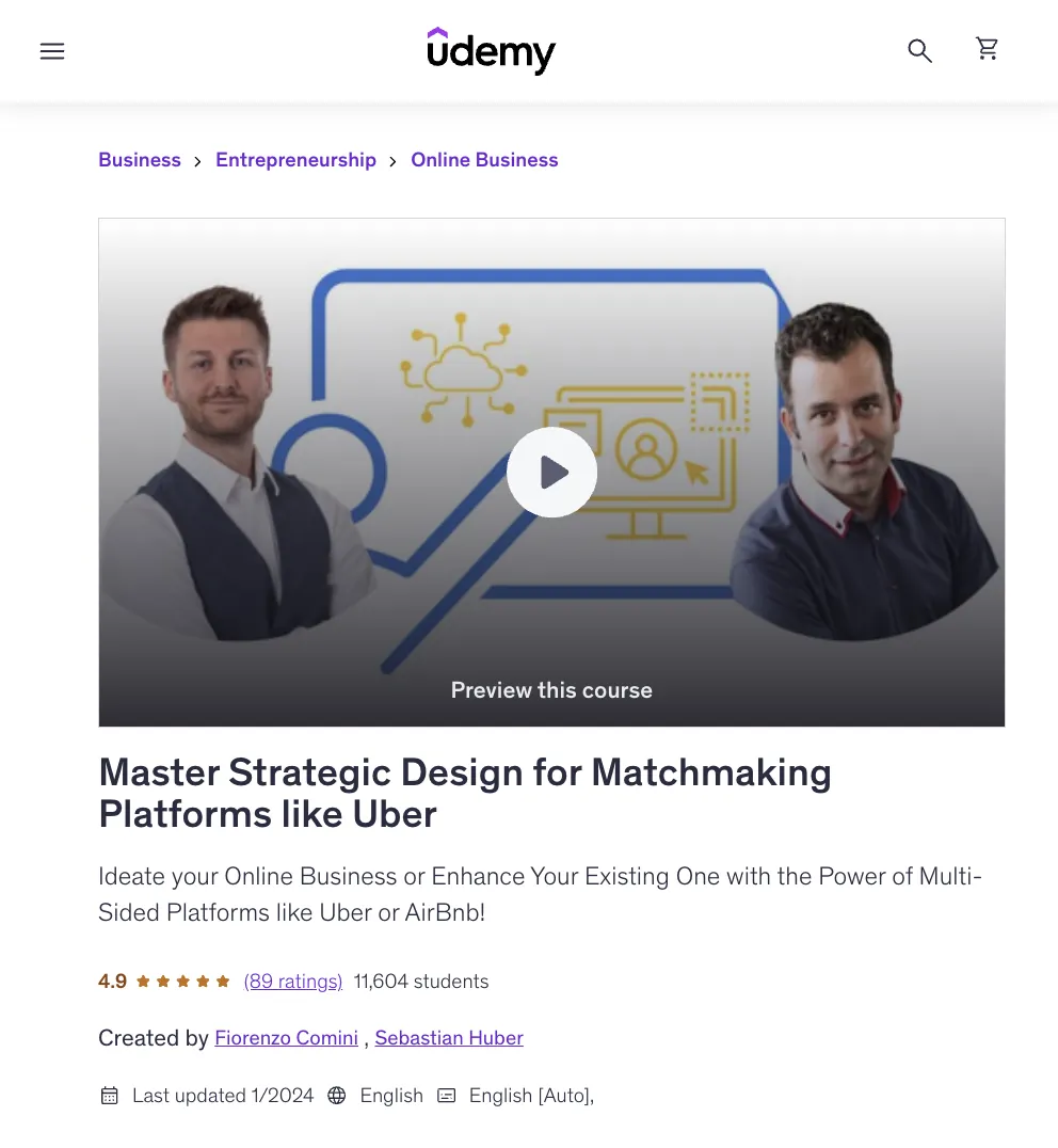 Corso online Udemy di Fiorenzo Comini e Sebastian Huber